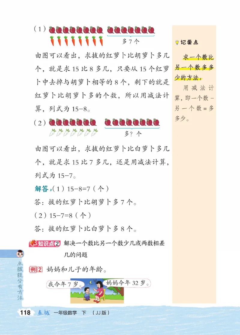 《点拨》23春数学1年级下册（JJ）_一年级上下册资料_小学一年级学习资料-25年更新版_1-04、小学一年级数学下册_1-4-2、练习题、作业、试题、试卷_冀教版_电子册类