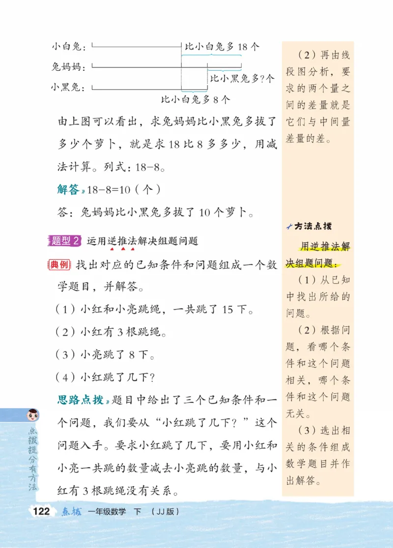 《点拨》23春数学1年级下册（JJ）_一年级上下册资料_小学一年级学习资料-25年更新版_1-04、小学一年级数学下册_1-4-2、练习题、作业、试题、试卷_冀教版_电子册类