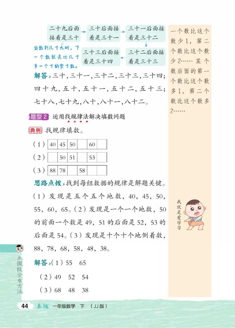 《点拨》23春数学1年级下册（JJ）_一年级上下册资料_小学一年级学习资料-25年更新版_1-04、小学一年级数学下册_1-4-2、练习题、作业、试题、试卷_冀教版_电子册类