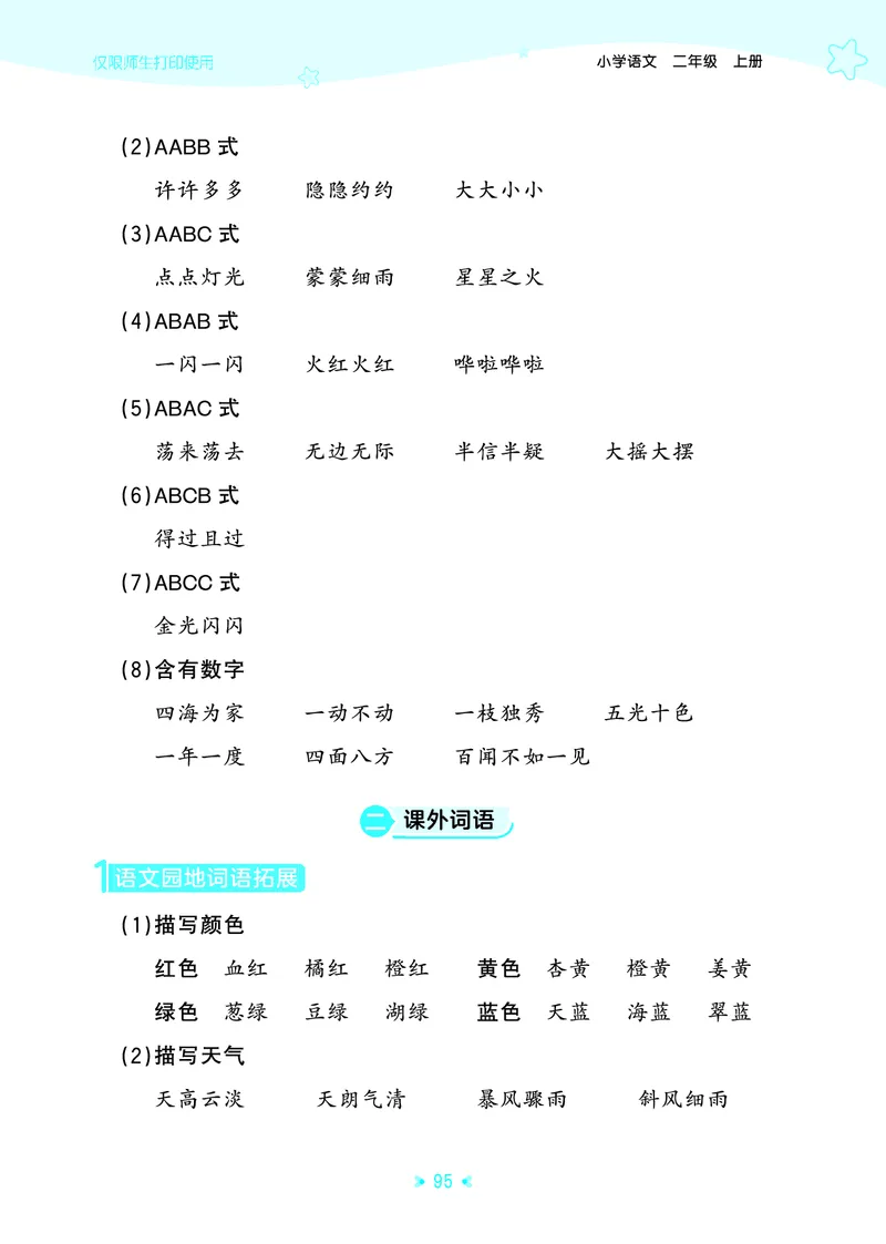 25秋统编版语文二年级上册单元归类知识汇总_25秋小学语数英习题试卷_语文_53单元归类知识汇总完整版语文25年上册