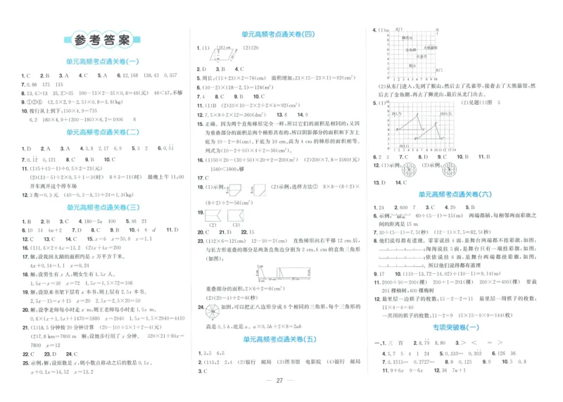 五年级数学上册人教版25秋《阳光同学期末复习15天冲刺100分》A4_25秋《阳光同学期末复习》_数学人教123456_25秋阳光同学期末复习15天冲刺100分人教数学5上