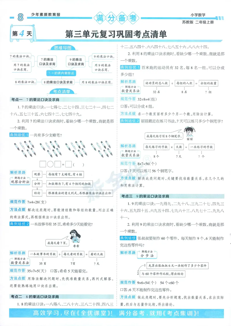 25秋15天满分备考苏教数学2上_25秋小学语数英习题试卷_数学_苏教版
