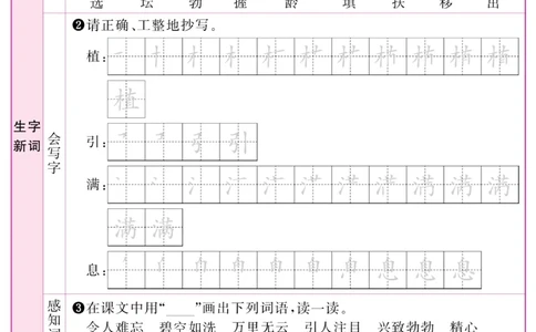 《阳光同学》预习单-语文2年级下册（RJ）_二年级上下册资料_小学二年级学习资料-25年更新版_2-02、小学二年级语文下册_2-2-2、练习题、作业、试题、试卷_电子册类