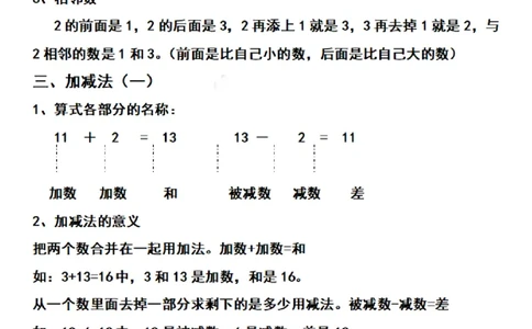 一（上）数学期末复习知识点和练习_一年级上下册资料_小学一年级学习资料-25年更新版_1-03、小学一年级数学上册_通用_精品专项练习（通用版）