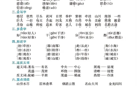 二年级上册语文1-8单元考点总结_二年级上下册资料_小学二年级学习资料-25年更新版_2-01、小学二年级语文上册_2-1-1、复习、知识点、归纳汇总_精品重点知识总汇