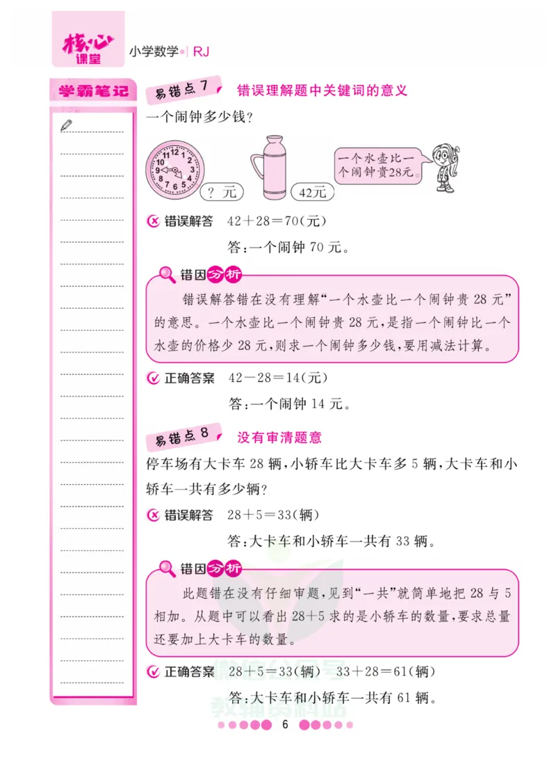 二年级上册数学人教版易错清单_二年级上下册资料_小学二年级学习资料-25年更新版_2-03、小学二年级数学上册_2-3-1、复习、知识点、归纳汇总_人教版