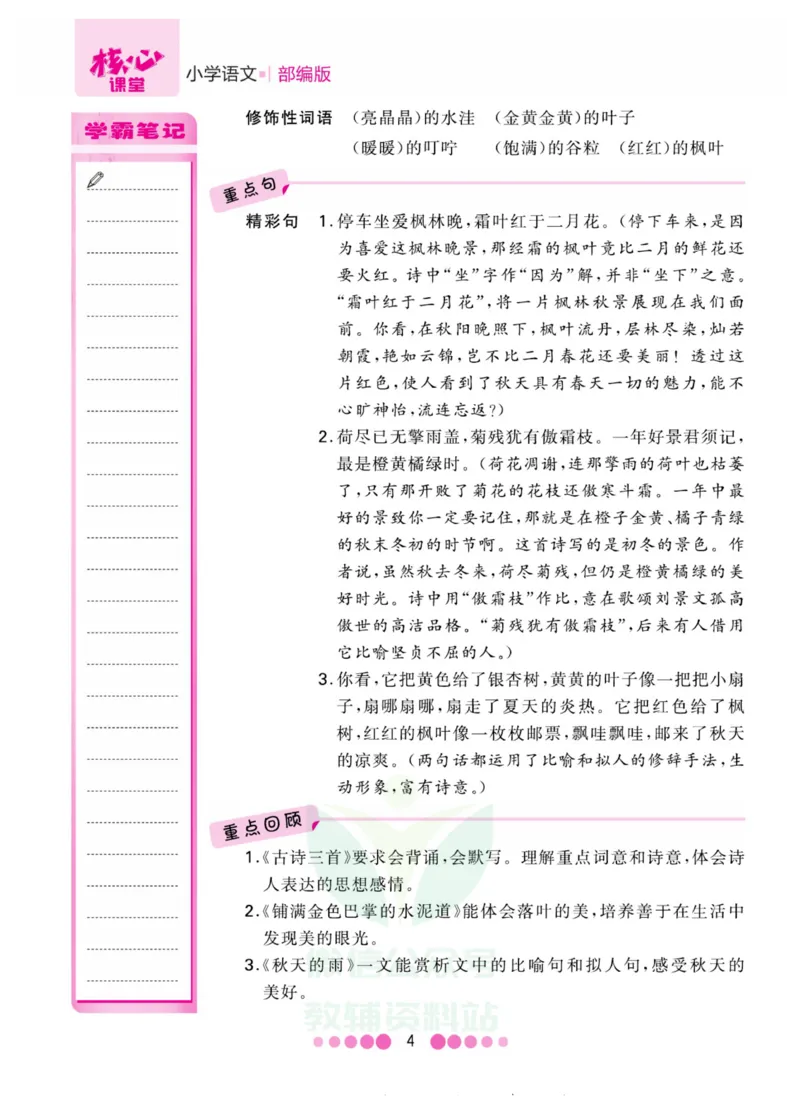 三年级上册语文部编版考点过关_三年级上下册资料_三年级上语数英上下册学习资料_3-8-1、小学三年级语文上册_统编、部编、人教（语文全国统一只有一个版）_6、专项练习