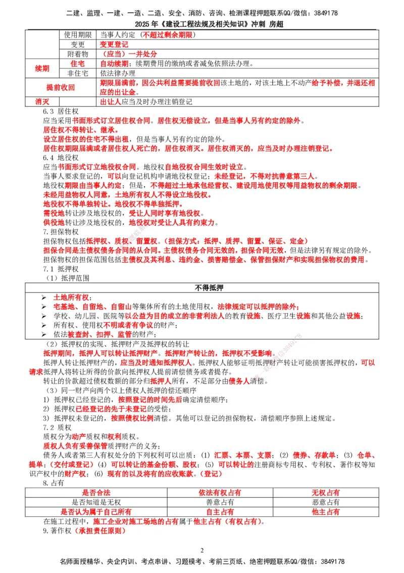 2025一建法规-冲刺_2026年一建法规_2025年一建法规SVIP_04-冲刺串讲✿考点强化✿小灶集训_13-法规《冲刺串讲班》房超TG_讲义