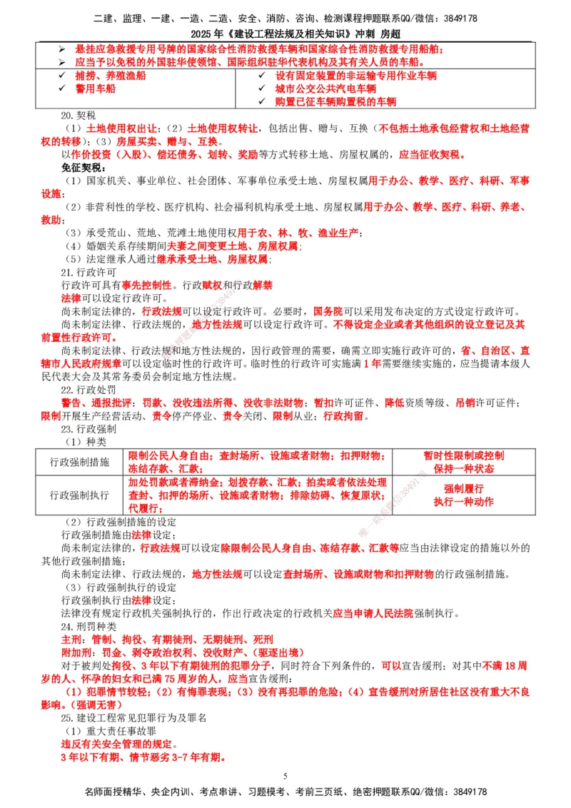 2025一建法规-冲刺_2026年一建法规_2025年一建法规SVIP_04-冲刺串讲✿考点强化✿小灶集训_13-法规《冲刺串讲班》房超TG_讲义