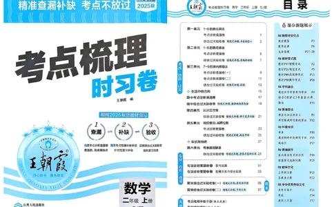 25秋二上考点梳理时习卷数学苏教_25秋小学语数英习题试卷_数学_苏教版_数学《王朝霞考点梳理时习卷》苏教25秋(1)_考点梳理时习卷数学SJ2上