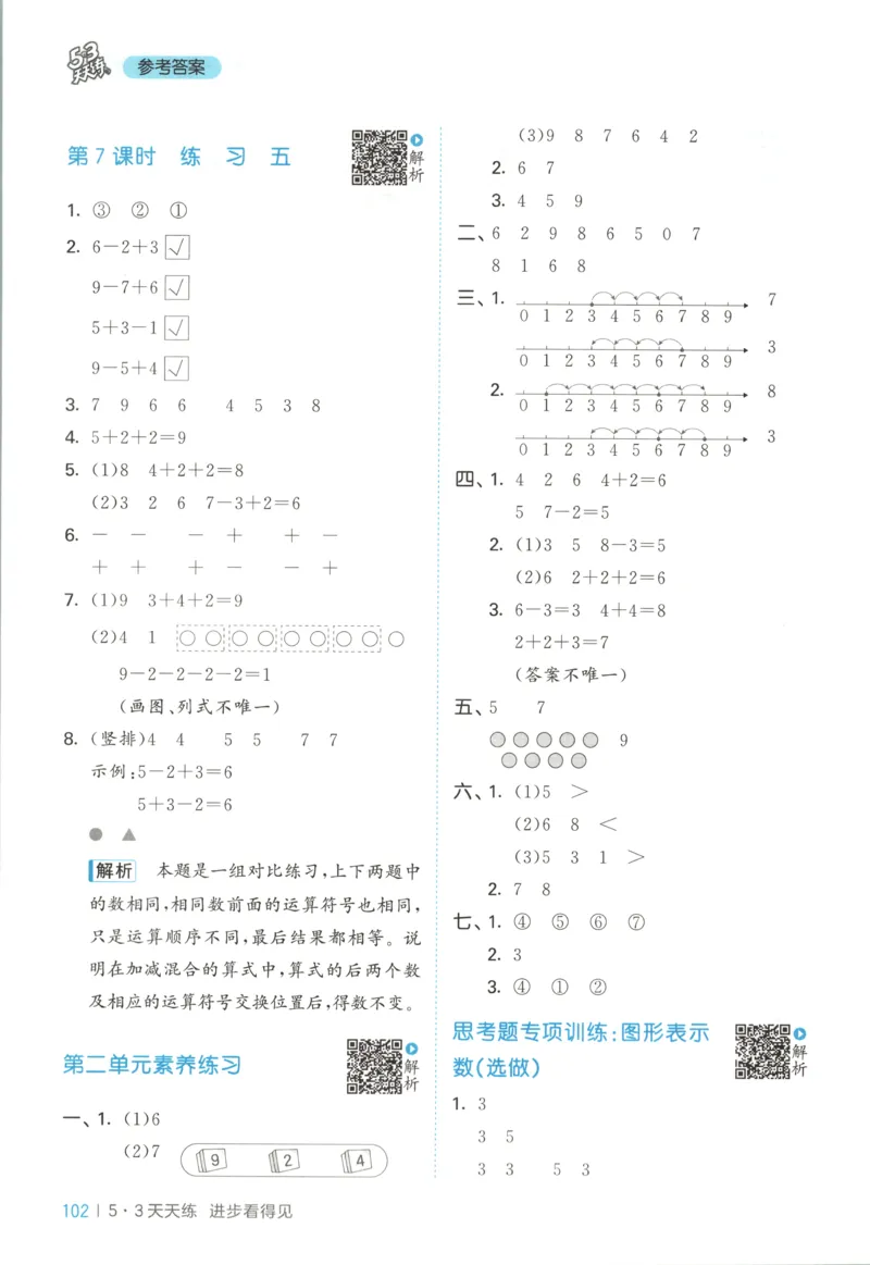 一年级数学上册苏教版25秋《53天天练》答案_25秋小学语数英习题试卷_数学_苏教版_1-6年级数学上册苏教版25秋《53天天练》_一年级数学上册苏教版25秋《53天天练》