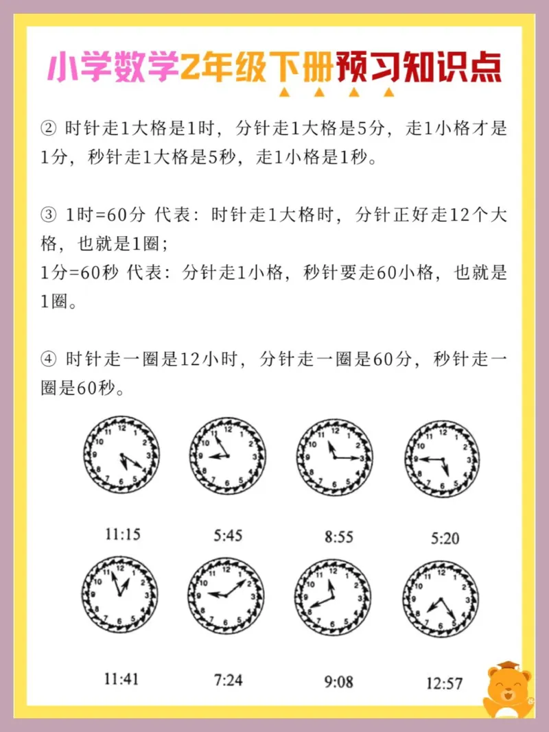 二年级下册数学预习知识点(1)_二年级上下册资料_二年级下册小红书同款资料_二下数学