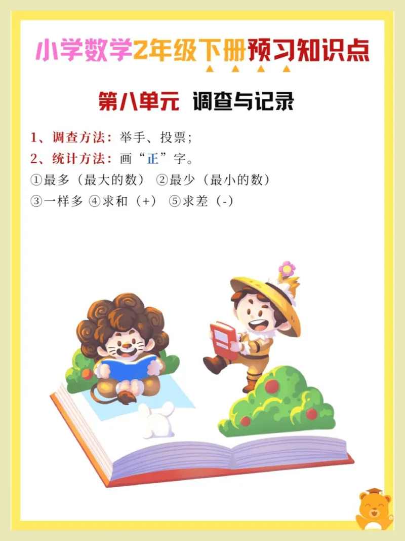 二年级下册数学预习知识点(1)_二年级上下册资料_二年级下册小红书同款资料_二下数学
