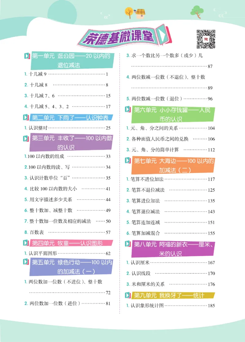 《点拨》23春数学1年级下册（63QD）_一年级上下册资料_小学一年级学习资料-25年更新版_1-04、小学一年级数学下册_1-4-2、练习题、作业、试题、试卷_青岛版63_电子册类