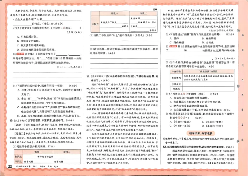 25秋五上语文人教版《王朝霞考点梳理时习卷》A3_25秋小学语数英习题试卷_数学_人教版_人教版数学《王朝霞考点梳理时习卷》_五年语文上册《王朝霞考点梳理时习卷》25秋(1)