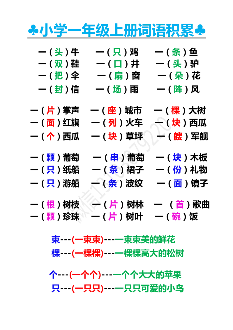 一年级上册词语积累_一年级上下册资料_小学一年级学习资料-25年更新版_1-01、小学一年级语文上册_01、知识汇总
