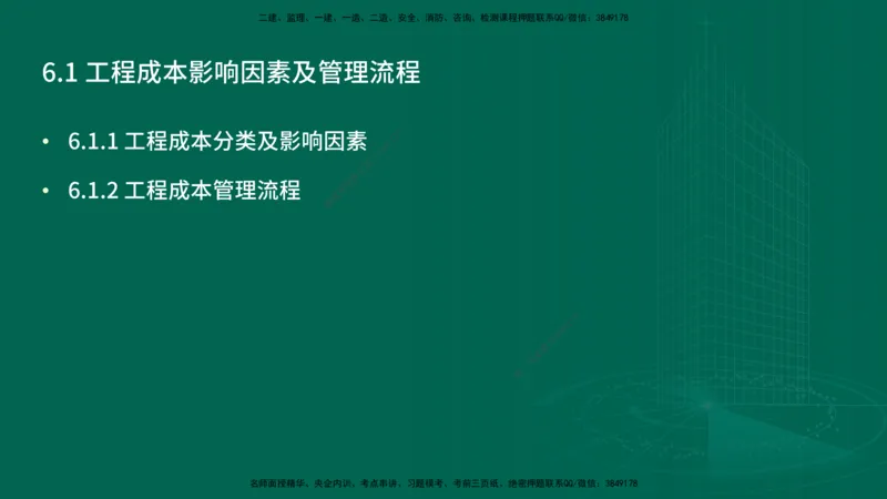 25年一建《项目管理》精讲第6章讲义在线版_2026年一级建造师_2026年一建管理_2025年一建管理SVIP_02-基础精讲✿高端面授✿深度强化_27-管理《教材精讲班》陈伟YL