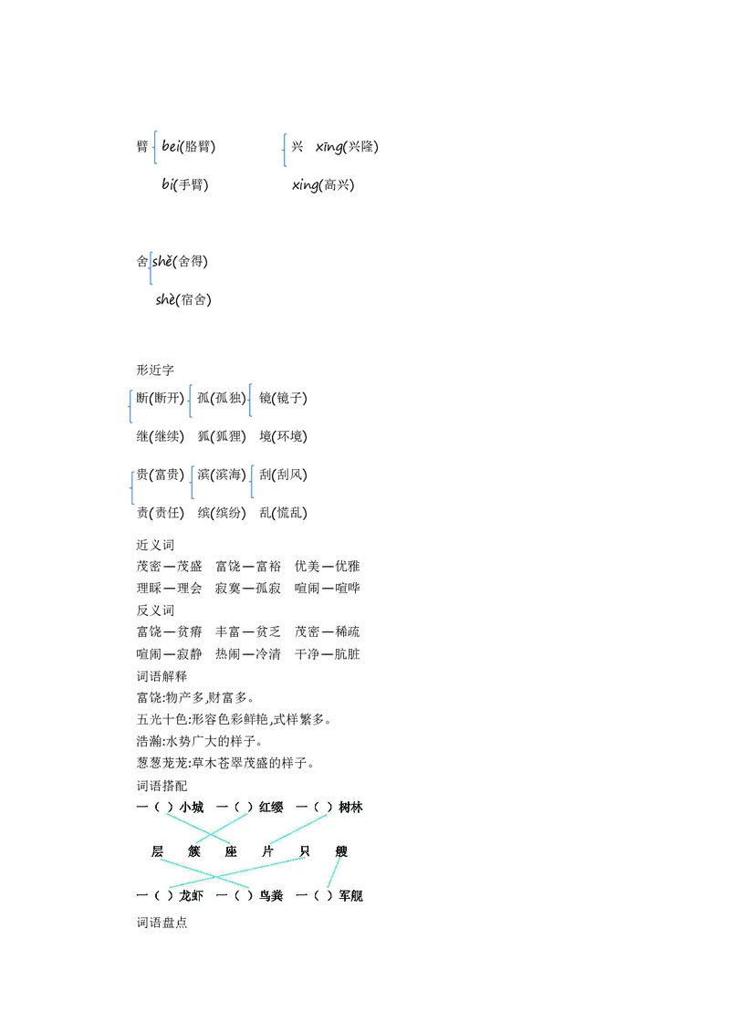 三年级上册语文部编版知识要点_三年级上下册资料_小学三年级学习资料-25年更新版_3-01、小学三年级语文上册_3-1-1、复习、知识点、归纳汇总