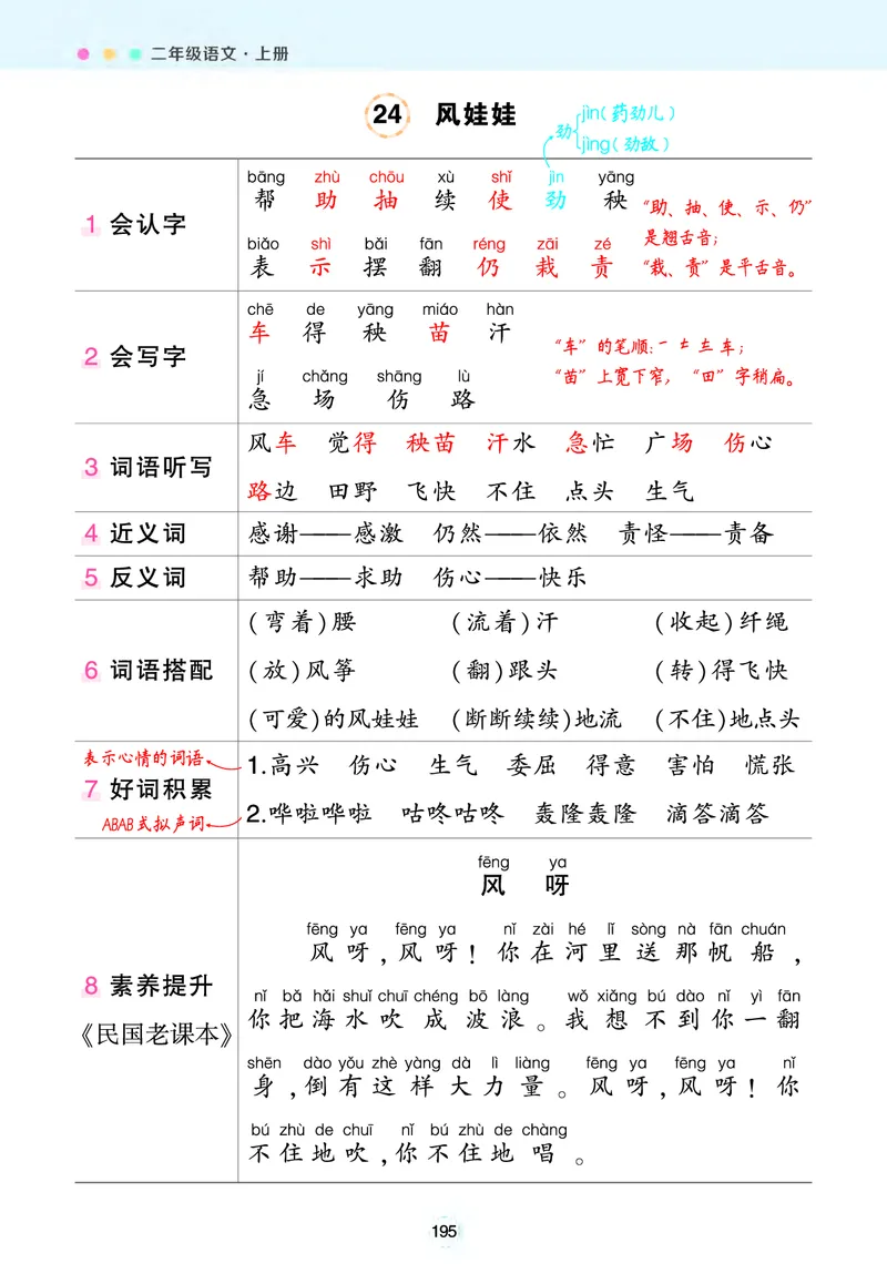 二年级状元语文笔记（背记清单）_二年级上下册资料_二年级语数英上下册学习资料_3-7-1、小学二年级语文上册_统编、部编、人教（语文全国统一只有一个版）_2024新增