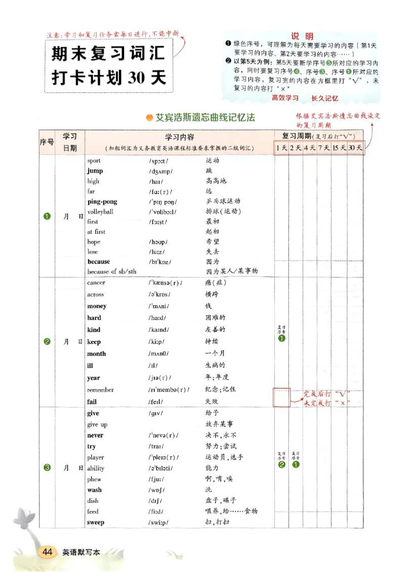 《英语默写本》_25秋小学语数英习题试卷_英语_外研版_25秋《状元笔记》英语外研版3起34_25秋《状元笔记》英语外研3起点4上