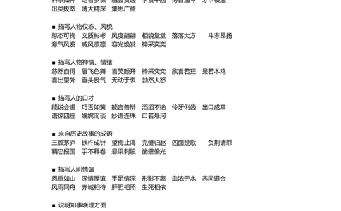 二年级上册语文小学二年级成语分类汇总资料_二年级上下册资料_小学二年级学习资料-25年更新版_2-01、小学二年级语文上册_2-1-1、复习、知识点、归纳汇总_知识汇总