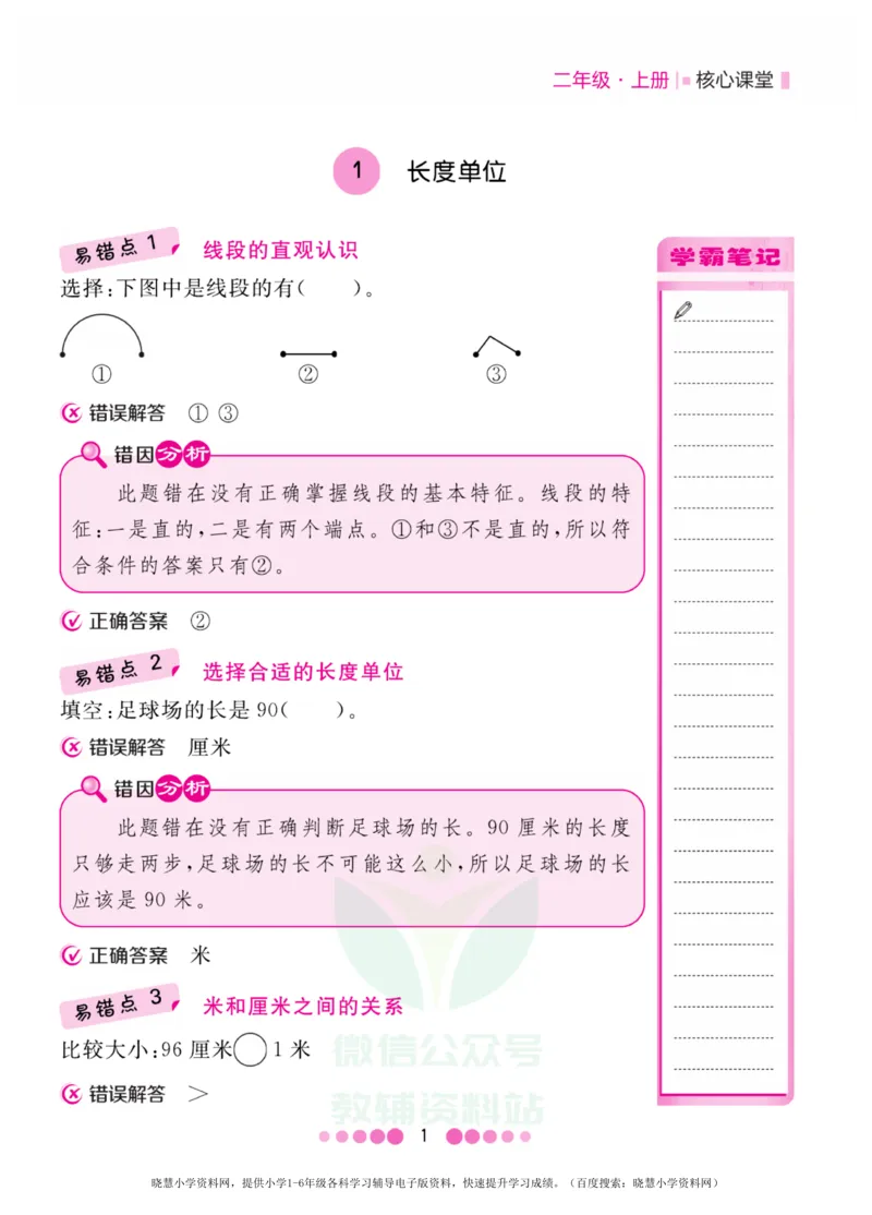 二年级上册数学人教版易错清单_二年级上下册资料_二年级语数英上下册学习资料_3-7-3、小学二年级数学上册_人教版_1、知识点总结