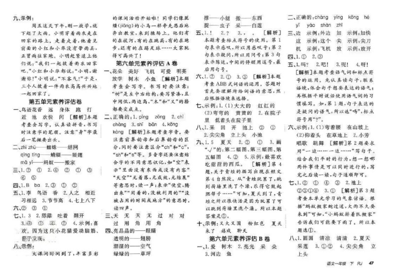 《非常海淀单元测试AB卷》24春语文1年级下册（RJ）_一年级上下册资料_小学一年级学习资料-25年更新版_1-02、小学一年级语文下册_3-6-2-2、练习题、作业、专项、试卷_部编（人教）版