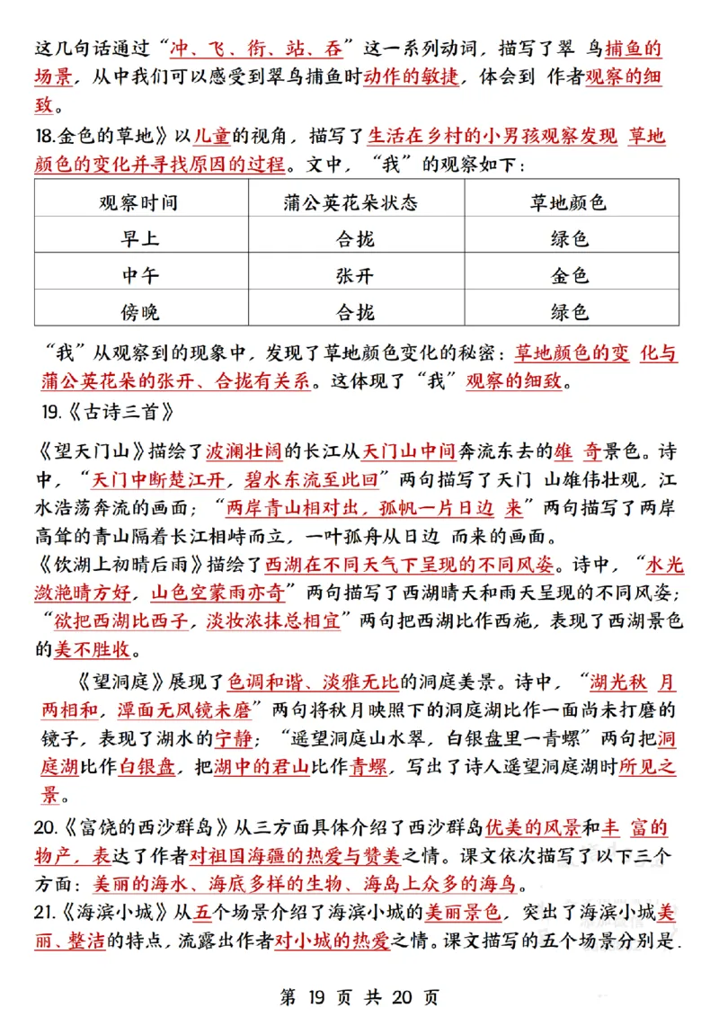 三上语文全册知识点归类（常考词语、古诗、名言、课内重点20页）(1)(1)_三年级上下册资料_三年级上册小红书同款资料_三年级(1)