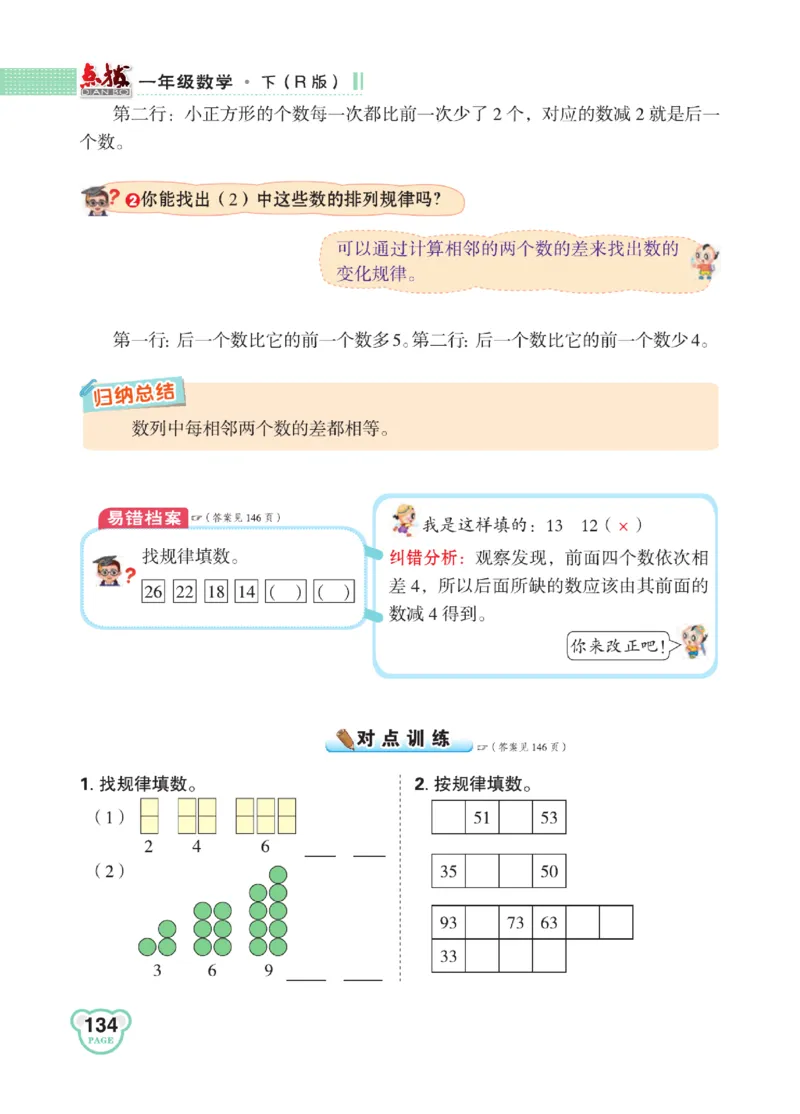 《点拨》知识方法素养-数学1年级下册（RJ）_一年级上下册资料_小学一年级学习资料-25年更新版_1-04、小学一年级数学下册_1-4-2、练习题、作业、试题、试卷_人教版_电子册