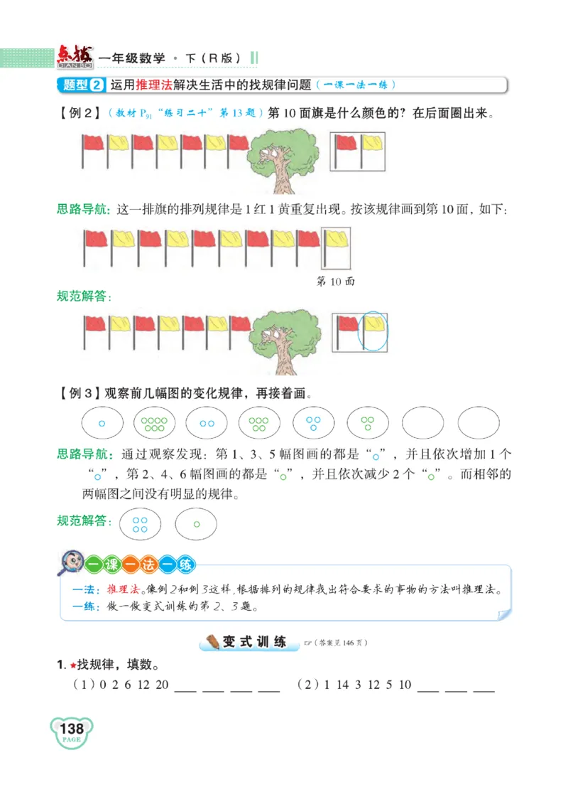 《点拨》知识方法素养-数学1年级下册（RJ）_一年级上下册资料_小学一年级学习资料-25年更新版_1-04、小学一年级数学下册_1-4-2、练习题、作业、试题、试卷_人教版_电子册