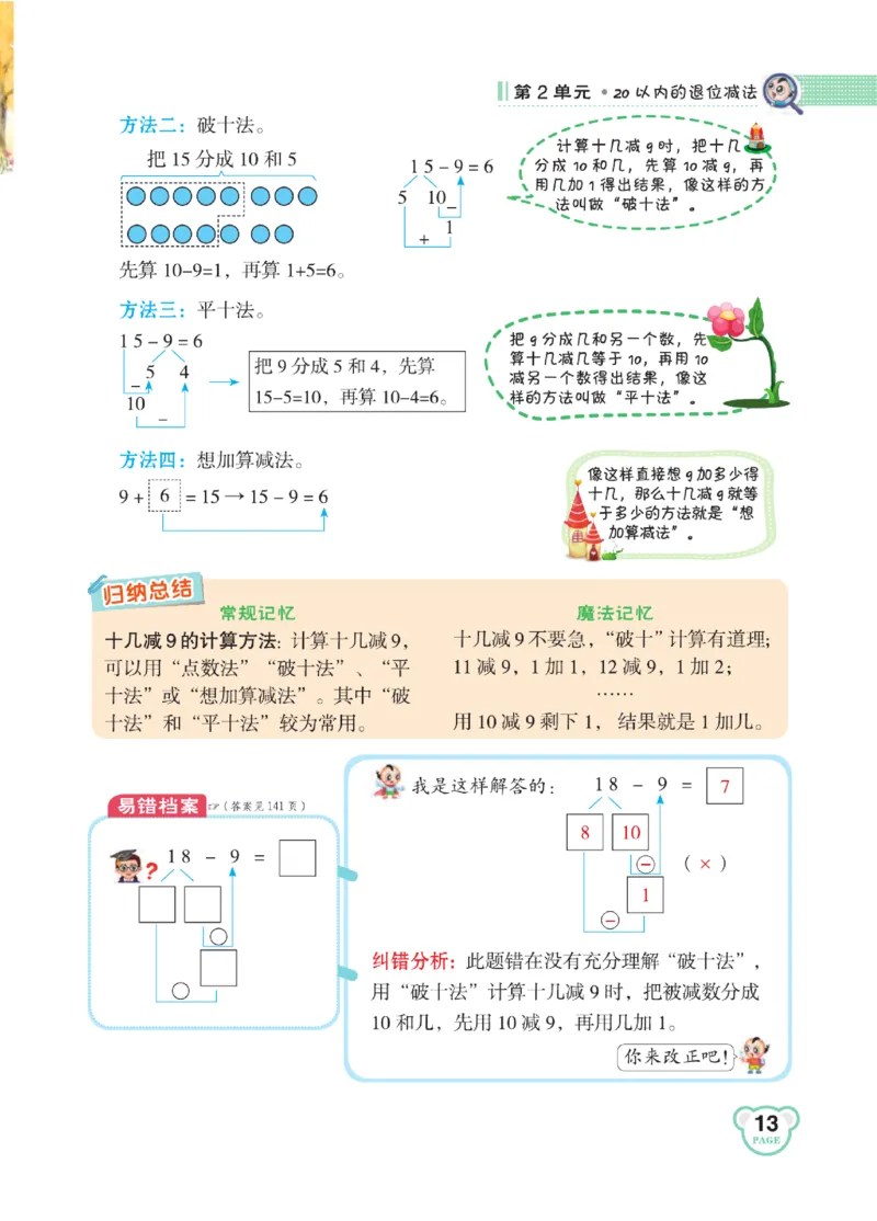 《点拨》知识方法素养-数学1年级下册（RJ）_一年级上下册资料_小学一年级学习资料-25年更新版_1-04、小学一年级数学下册_1-4-2、练习题、作业、试题、试卷_人教版_电子册