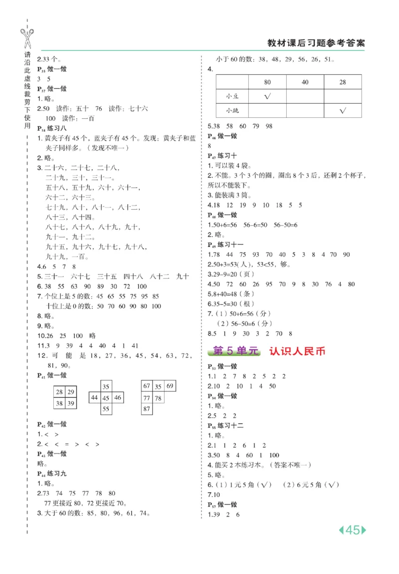 《点拨》知识方法素养-数学1年级下册（RJ）_一年级上下册资料_小学一年级学习资料-25年更新版_1-04、小学一年级数学下册_1-4-2、练习题、作业、试题、试卷_人教版_电子册