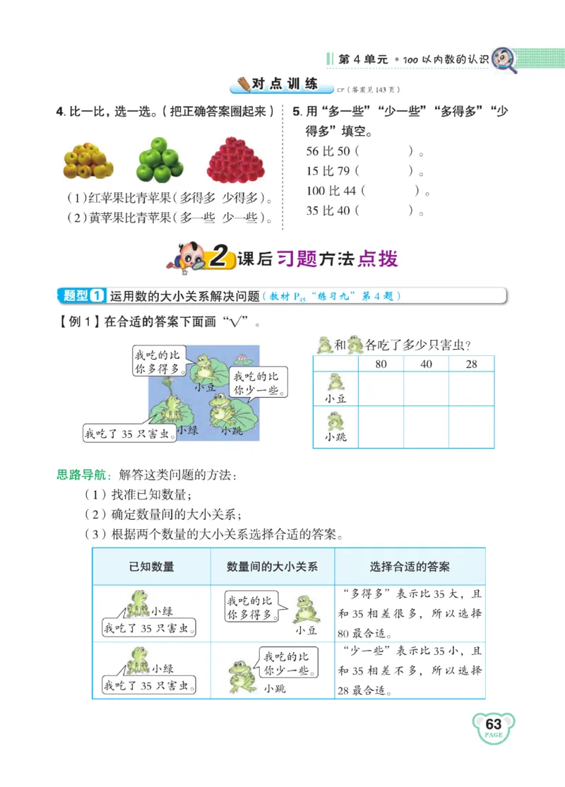 《点拨》知识方法素养-数学1年级下册（RJ）_一年级上下册资料_小学一年级学习资料-25年更新版_1-04、小学一年级数学下册_1-4-2、练习题、作业、试题、试卷_人教版_电子册
