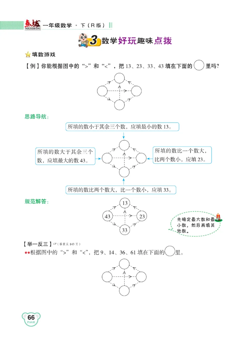 《点拨》知识方法素养-数学1年级下册（RJ）_一年级上下册资料_小学一年级学习资料-25年更新版_1-04、小学一年级数学下册_1-4-2、练习题、作业、试题、试卷_人教版_电子册