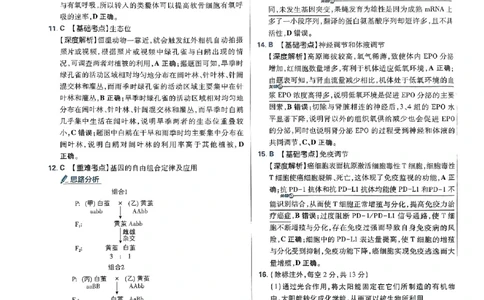 2025高考必刷卷42套生物答案解析册_2025高中教辅（后续还会更新新习题试卷）_《2025高考必刷卷》_生物