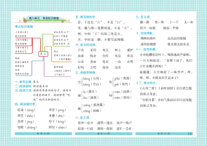 《闯关100分》一（下）语文试卷A3_一年级上下册资料_小学一年级学习资料-25年更新版_1-02、小学一年级语文下册_3-6-2-2、练习题、作业、专项、试卷_部编（人教）版_电子册类