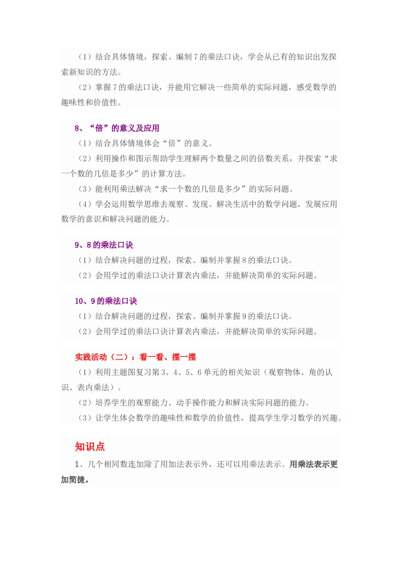 二年级上册数学重点、难点、知识点总结_二年级上下册资料_小学二年级学习资料-25年更新版_2-03、小学二年级数学上册_2-3-2、练习题、作业、试题、试卷_通用