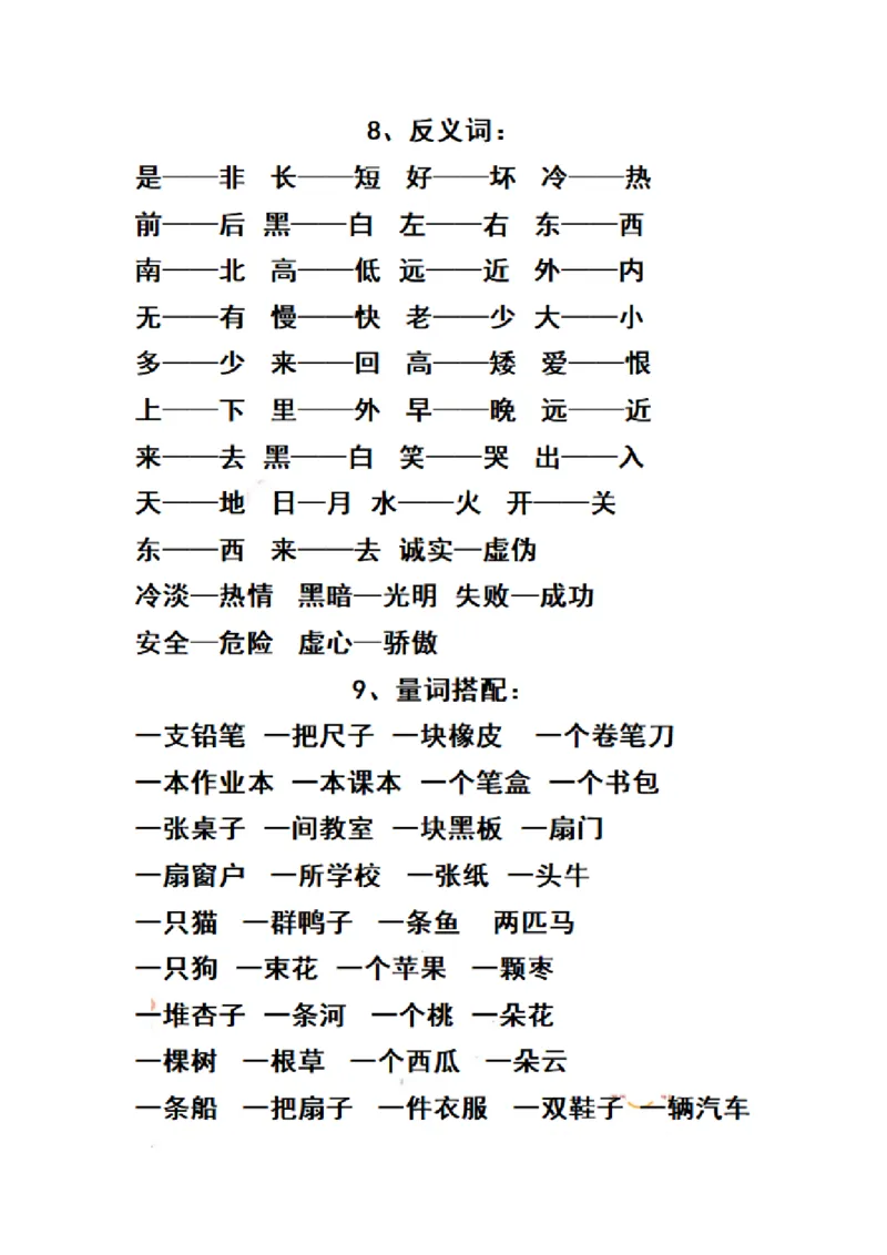 一（上）语文期末必考重点词语大全_一年级上下册资料_小学一年级学习资料-25年更新版_1-01、小学一年级语文上册_01、知识汇总_语文一（上）重点文件总汇