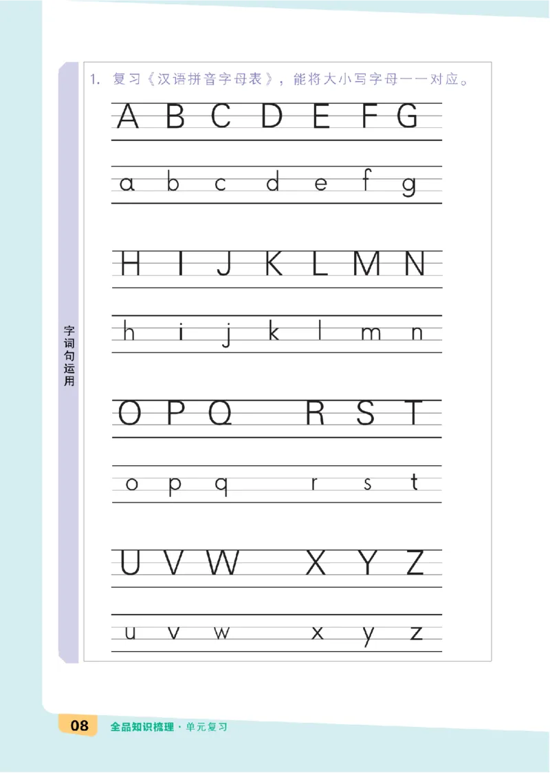 一（下）语文：全品知识梳理（单元复习版）24春版_一年级上下册资料_小学一年级学习资料-25年更新版_1-02、小学一年级语文下册_3-6-2-1、复习、知识点、归纳汇总_部编（人教）版