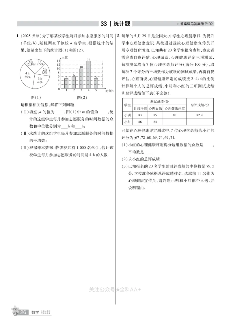 2026《中考数学45套》湖北题型速练小卷_2026《中考》数学、英语、物理+化学安徽、河北、河南、山西、辽宁、湖北_2026《中考数学45套》全国地方版