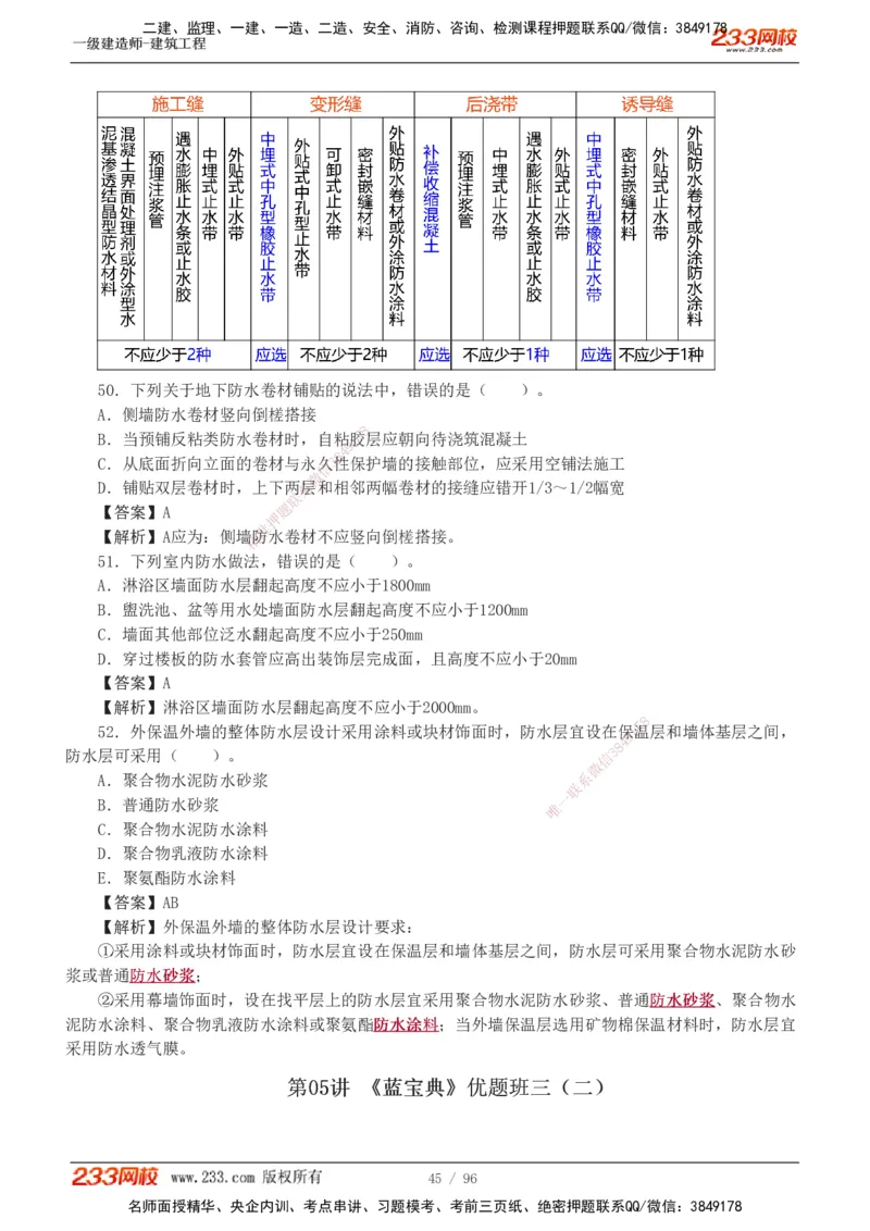 1-10_2026年一级建造师_2026年一建建筑_2025年一建建筑SVIP_03-习题精析✿实战特训✿模考通关_09-建筑《蓝宝典优题班》江凌俊233_讲义