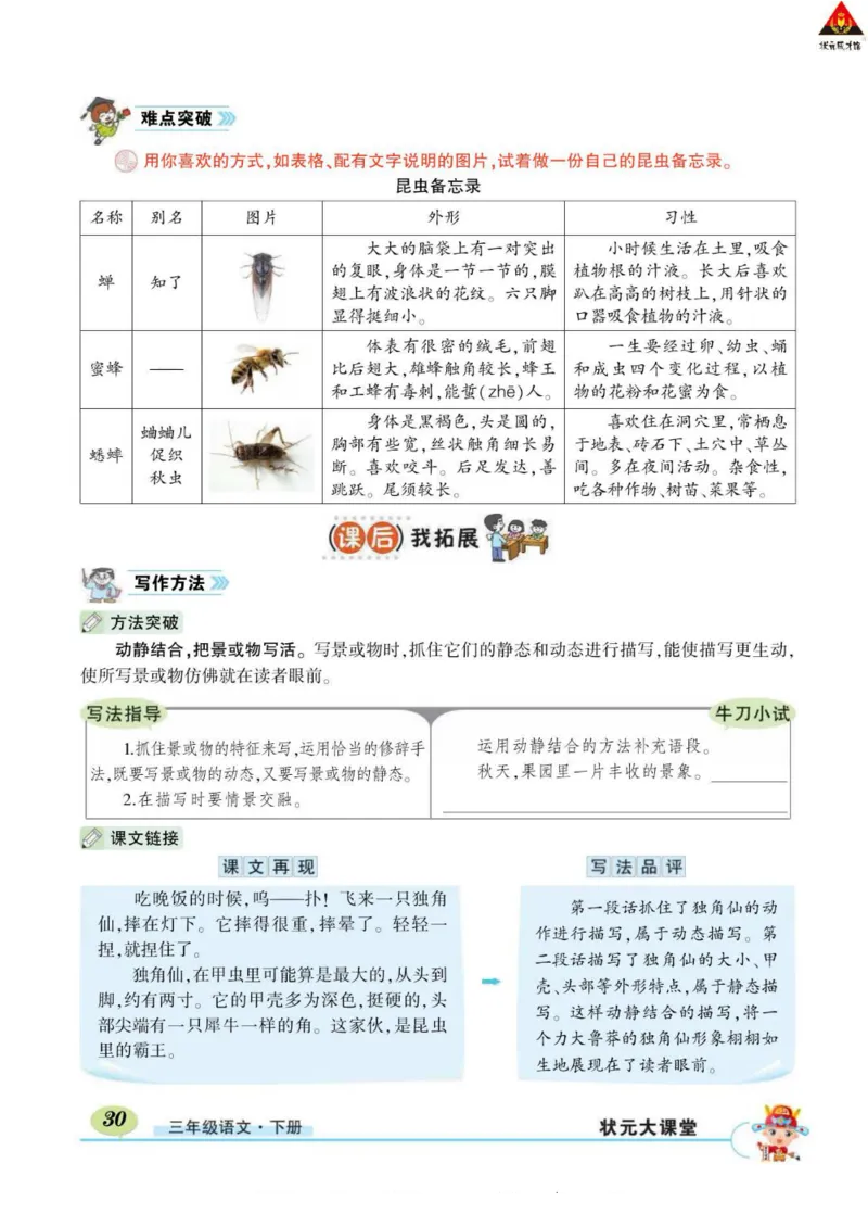 《状元大课堂》语文3年级下册（RJ）_三年级上下册资料_小学三年级学习资料-25年更新版_3-02、小学三年级语文下册_3-2-2、练习题、作业、试题、试卷_电子册类