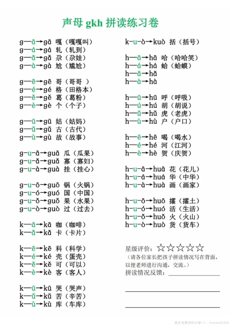 一年级拼读练习卷_一年级上下册资料_小学一年级学习资料-25年更新版_1-00、幼小衔接_幼小衔接拼音启蒙篇