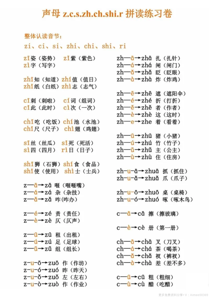 一年级拼读练习卷_一年级上下册资料_小学一年级学习资料-25年更新版_1-00、幼小衔接_幼小衔接拼音启蒙篇