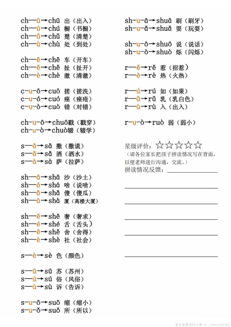 一年级拼读练习卷_一年级上下册资料_小学一年级学习资料-25年更新版_1-00、幼小衔接_幼小衔接拼音启蒙篇