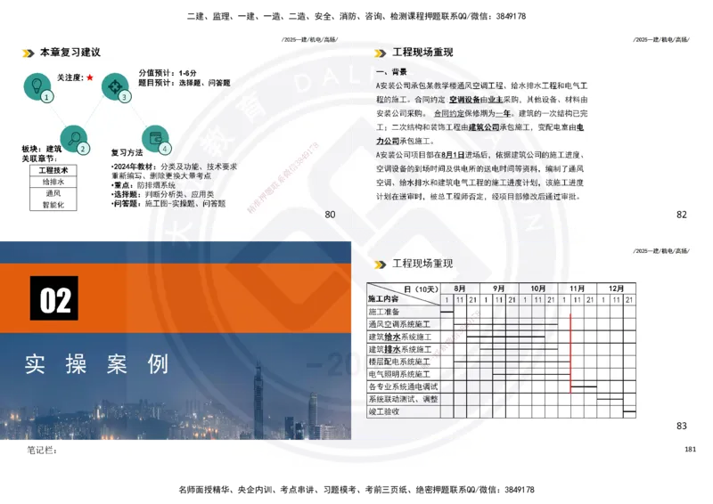 2025一建机电板块讲义打印版_2026年一级建造师_2026年一建机电_2025年一建机电SVIP_04-冲刺串讲✿考点强化✿小灶集训_31-机电《案例专项班》高扬DL_讲义