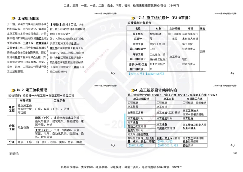 2025一建机电板块讲义打印版_2026年一级建造师_2026年一建机电_2025年一建机电SVIP_04-冲刺串讲✿考点强化✿小灶集训_31-机电《案例专项班》高扬DL_讲义