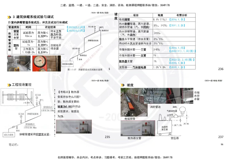 2025一建机电板块讲义打印版_2026年一级建造师_2026年一建机电_2025年一建机电SVIP_04-冲刺串讲✿考点强化✿小灶集训_31-机电《案例专项班》高扬DL_讲义