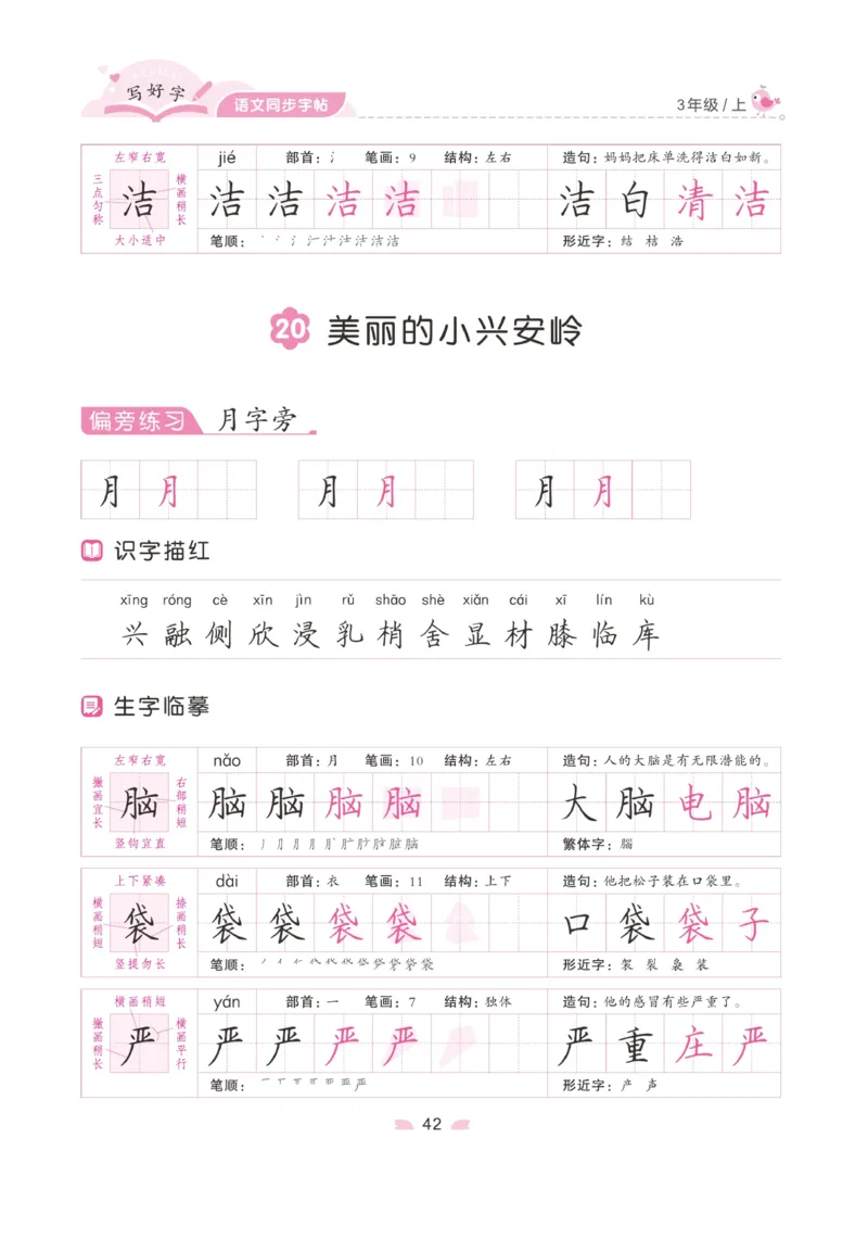 三（上）语文默写《字酷天下》写好字语文同步字帖_三年级上下册资料_小学三年级学习资料-25年更新版_3-01、小学三年级语文上册_3-1-5、字贴、书写、晨读_语文默写合集