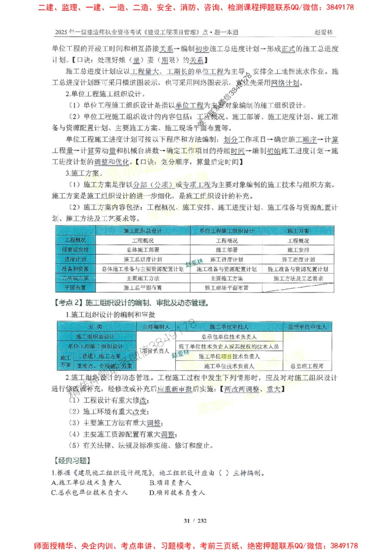2025一建管理-赵爱林-题点一本通_2026年一级建造师_2026年一建管理_2025年一建管理SVIP_01-精华文档✿电子教材✿历年真题_30-管理《题点一本通》赵爱林推荐